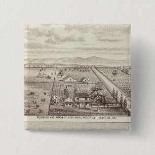 Roth, scruggs ranches vierkante button 5,1 cm