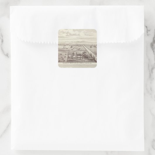 Roth, scruggs ranches vierkante sticker (Tas)