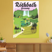 Röthbach Duitsland —  reisposter Canvas Afdruk (Insitu (Woonkamer))