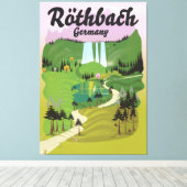 Röthbach Duitsland —  reisposter Canvas Afdruk (Insitu (Houten vloer))