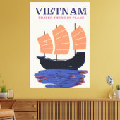 Röthbach Duitsland Reisposter in stijl Canva Canvas Afdruk (Insitu (Woonkamer))