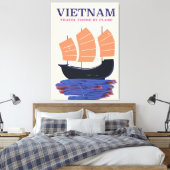 Röthbach Duitsland Reisposter in stijl Canva Canvas Afdruk (Insitu (Slaapkamer))
