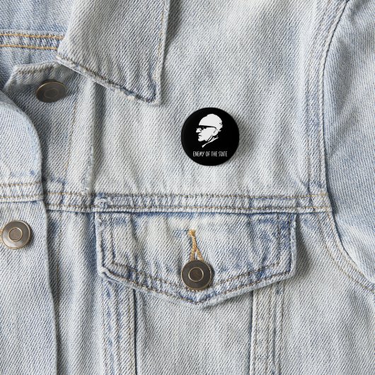 Rothbard Enemy van de staat Ronde Button 3,2 Cm (In situ)