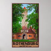 Rothenburg Castle Gate Poster (Voorkant)