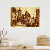Rothenburg Duitsland 1907 Poster (Keuken)