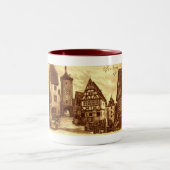 Rothenburg Duitsland 1907  Tweekleurige Koffiemok (Center)