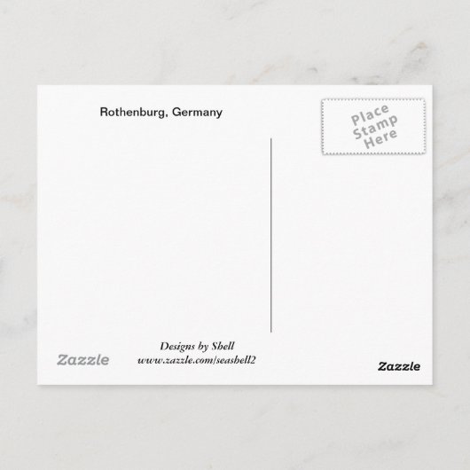 Rothenburg, Duitsland Briefkaart (Achterkant)