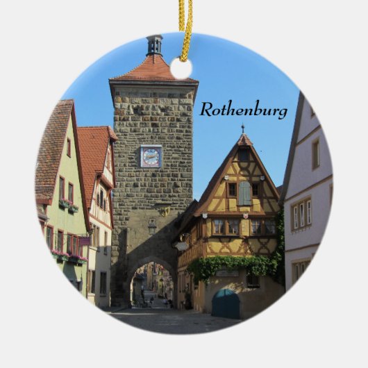 Rothenburg, Duitsland Keramisch Ornament (Voorkant)