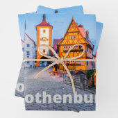 Rothenburg, Duitsland Street City Uitzicht Inpakpapier Vel (In situ)