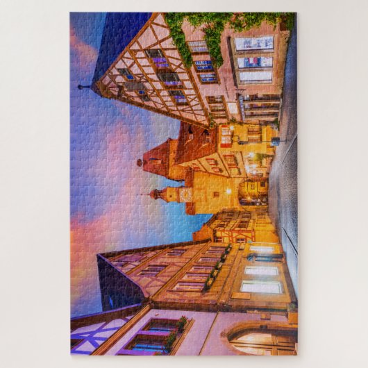 Rothenburg - Een romantisch Uitzicht van middeleeu Legpuzzel (Verticaal)