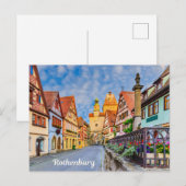 Rothenburg, Germany Medieval Street Buildings Briefkaart (Voorkant / Achterkant)
