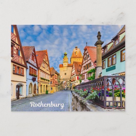 Rothenburg, Germany Medieval Street Buildings Briefkaart (Voorkant)