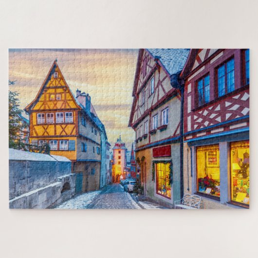 Rothenburg ob de Tauber Kerstmis Legpuzzel (Horizontaal)