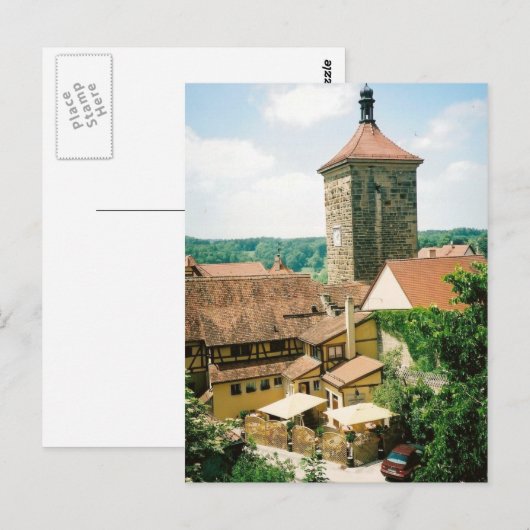 Rothenburg ob der Tauber, Duitsland Briefkaart (Voorkant / Achterkant)