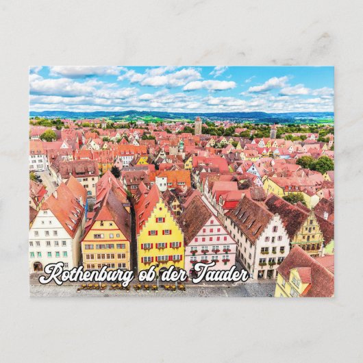 Rothenburg ob der Tauber, Duitsland Briefkaart (Voorkant)