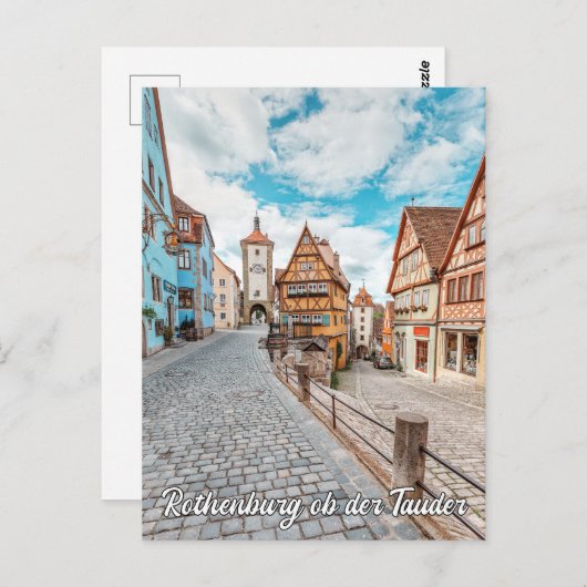 Rothenburg ob der Tauber, Duitsland Briefkaart (Voorkant / Achterkant)