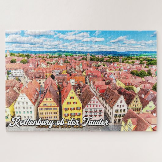 Rothenburg ob der Tauber, Duitsland Legpuzzel (Horizontaal)