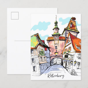 Rothenburg ob der tauber Duitsland Reizen Briefkaart