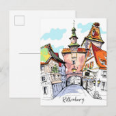 Rothenburg ob der tauber Duitsland Reizen Briefkaart (Voorkant / Achterkant)