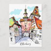 Rothenburg ob der tauber Duitsland Reizen Briefkaart (Voorkant)