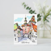 Rothenburg ob der tauber Duitsland Reizen Briefkaart (Staand voorkant)