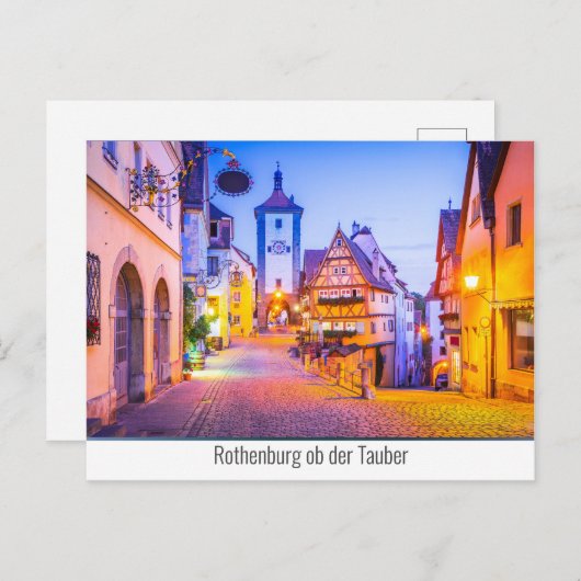 Rothenburg ob der Tauber Feestdagenkaart (Voorkant / Achterkant)