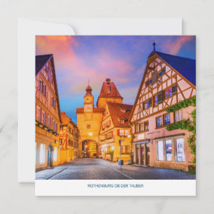 Rothenburg ob der Tauber Flat Holiday Card Feestdagenkaart