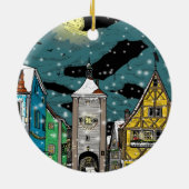 Rothenburg ob der Tauber Germany met Kerstmis Keramisch Ornament (Achterkant)