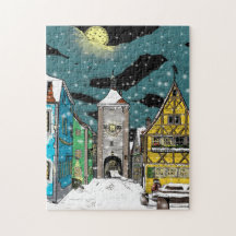 Rothenburg ob der Tauber Germany met Kerstmis