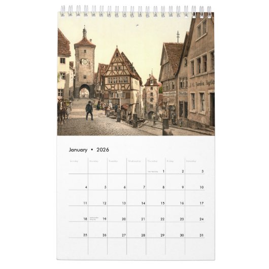 Rothenburg ob der Tauber Historisch Kalender (Jan 2026)