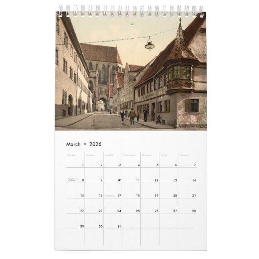 Rothenburg ob der Tauber Historisch Kalender (Mar 2026)