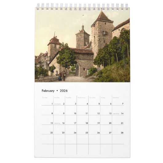 Rothenburg ob der Tauber Historisch Kalender (Feb 2026)