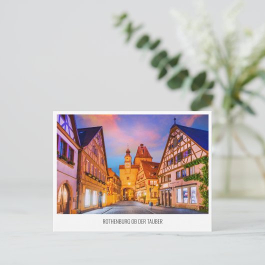 Rothenburg ob der Tauber reis Vakantie Ansichtkaar Feestdagenkaart (Staand voorkant)