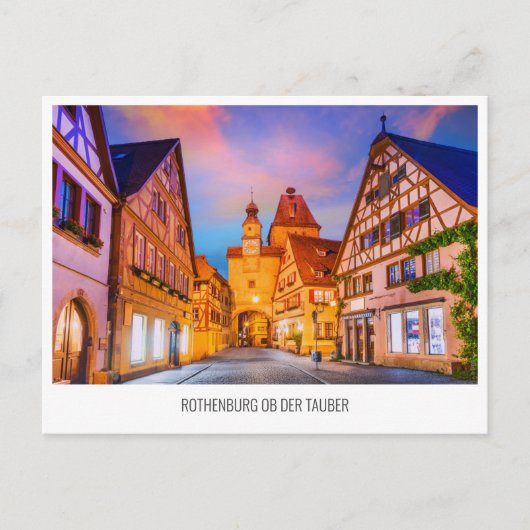 Rothenburg ob der Tauber reis Vakantie Ansichtkaar Feestdagenkaart (Voorkant)