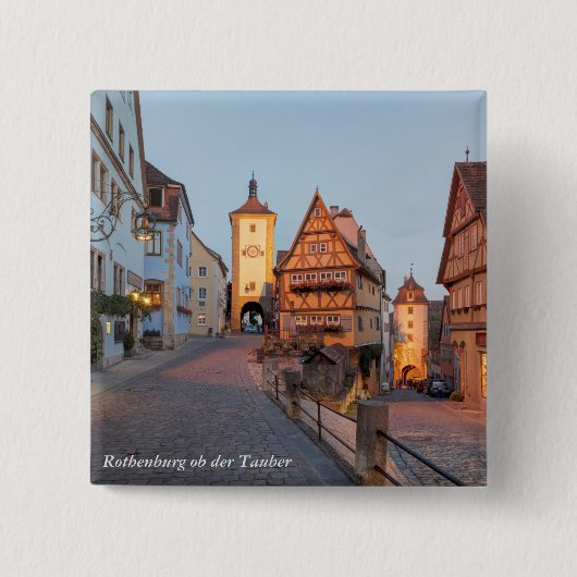 Rothenburg ob der Tauber Vierkante Button 5,1 Cm (Voorkant)
