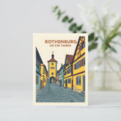 Rothenburg ob der Tauber Vintage Briefkaart (Staand voorkant)