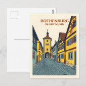 Rothenburg ob der Tauber Vintage Briefkaart (Voorkant / Achterkant)
