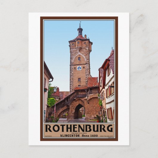 Rothenburg od Tauber - Klingentor Briefkaart (Voorkant)