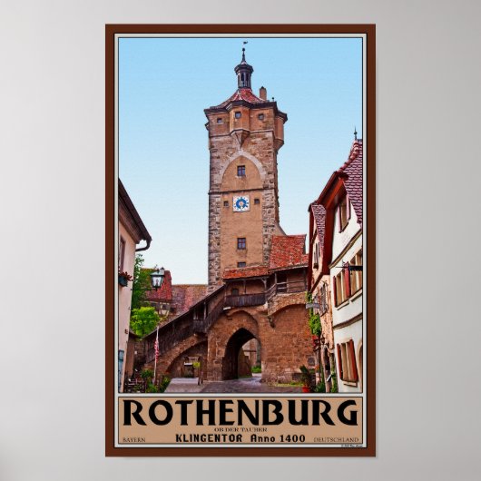 Rothenburg od Tauber - Klingentor Poster (Voorkant)