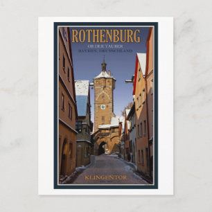Rothenburg od Tauber - Klingentor - Winter Briefkaart