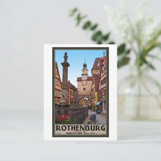 Rothenburg od Tauber - Markusturm Briefkaart (Staand voorkant)