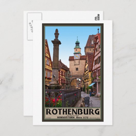 Rothenburg od Tauber - Markusturm Briefkaart (Voorkant / Achterkant)