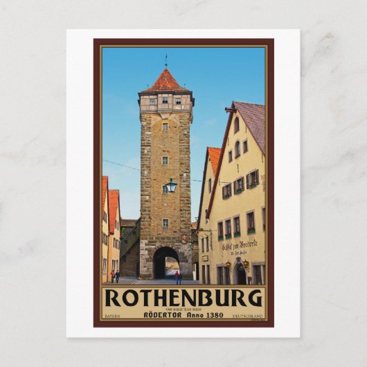 Rothenburg od Tauber - Rödertor Briefkaart (Voorkant)
