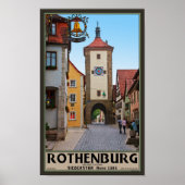 Rothenburg od Tauber - Sieberstor Poster (Voorkant)