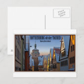Rothenburg od Tauber - Weisserturm Winter Briefkaart (Voorkant / Achterkant)