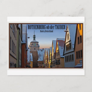 Rothenburg od Tauber - Weisserturm Winter Briefkaart