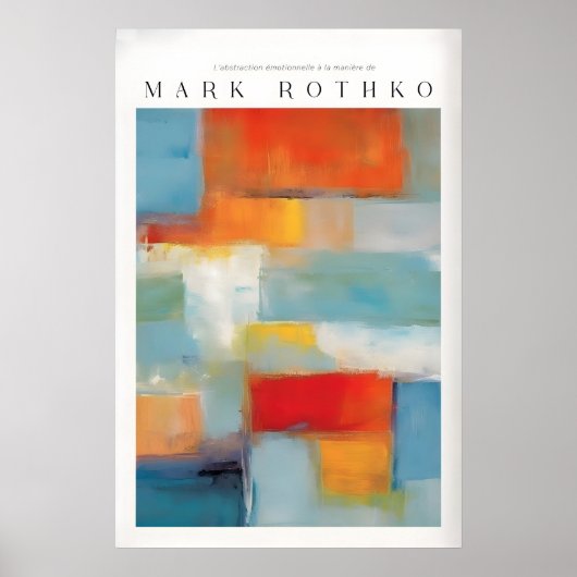 Rothko Canvas Kleur Abstractie Schilderen Modern Poster (Voorkant)