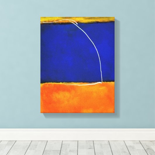 Rothko of Pollock v2 door Onbekend Canvas Afdruk (Insitu (Houten vloer))