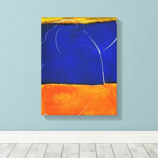 Rothko of Pollock v3 door Onbekend Canvas Afdruk (Insitu (Houten vloer))