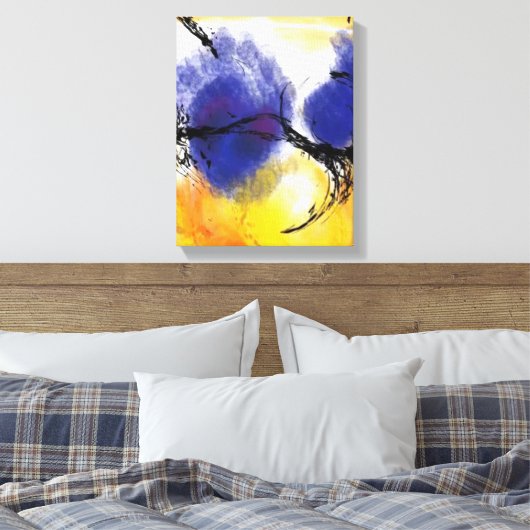 Rothko of Pollock v8 door Onbekend Canvas Afdruk (Insitu (Slaapkamer))